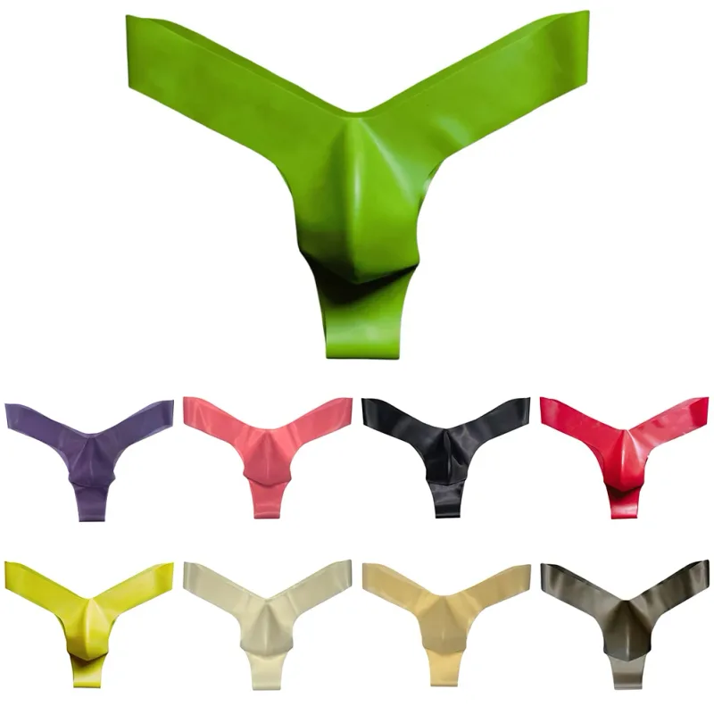 Transparent Latex Thongs For Men Briefs For Men Latex Underwear Brand New Condition G-Strings Underwear Low Waist Briefs