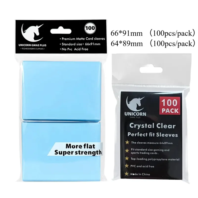 200PCS Card Sleeves Εμπορικές κάρτες Διπλής στρώσης Ματ μανίκια κάρτας τυπικού μεγέθους για Pokemon MTG Baseball Sport Card Game
