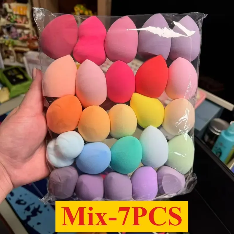 4/7/18-delige make-upsponsset Geschikt voor vloeibare BB-crème Poedertoepassing Make-up Ei Droog Nat Tweeërlei gebruik Poederdons Meisje