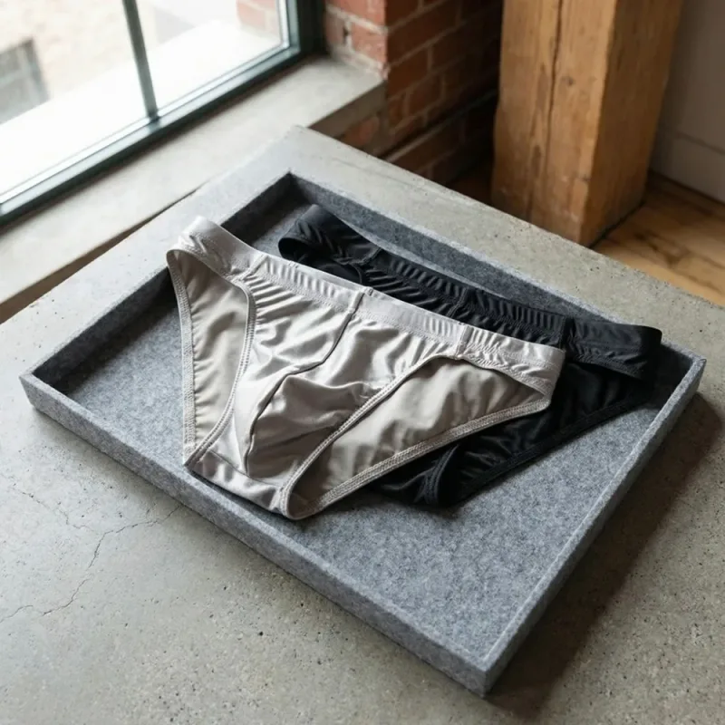 Breathable Low Waist Men Thin Panties Male Lingerie Underpants Men's Underwear Simple Ice Cool Briefs Summer
