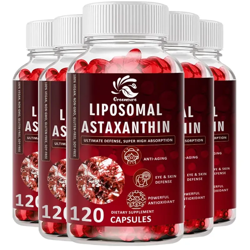 24 MG Liposomal Astaxanthin Capsule - Paginhawahin ang Pagkapagod sa Mata Pagbutihin ang Sensitibong Balat Ibalik ang Muscle Function Pagandahin ang Immunity