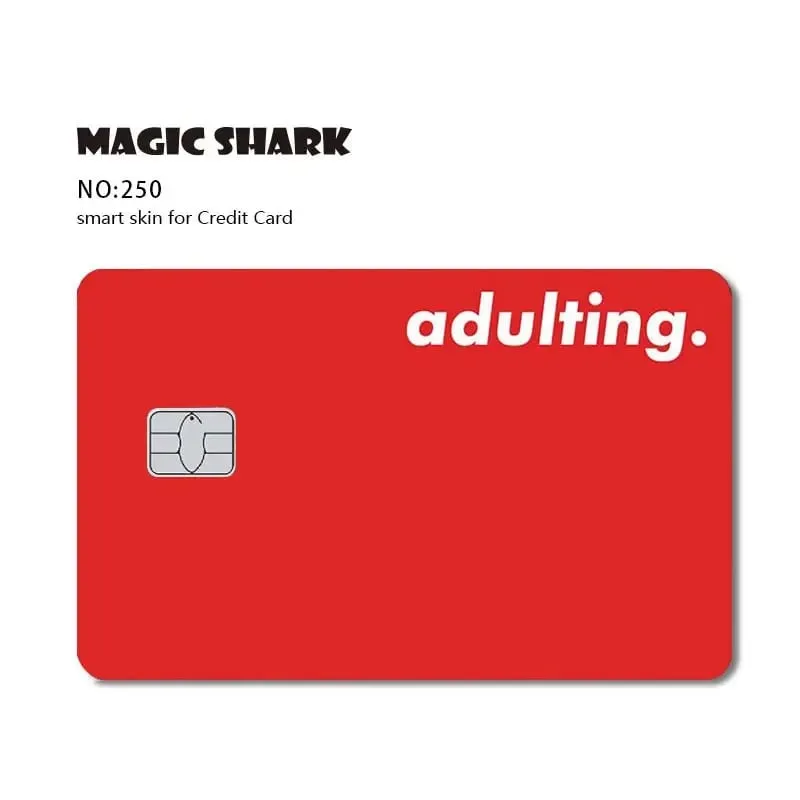 Magic Shark Dog Meme Hunter Stanks 3M מט PVC קדמי מדבקה כיסוי עור לכרטיס אשראי בנקאי