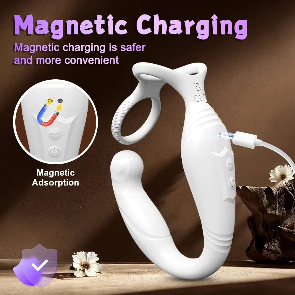 Penis Ring Cock Rings App Control Vibrator for Men Prostate Massager Dual Anal Vibrating Butt Plug Anal Sex Toy for Men