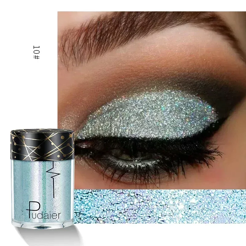 Νέα Glitter Eye Shadow Professional Makeup Monochrome Shining Eyeshadow Sequins Universal Party Cosmetic