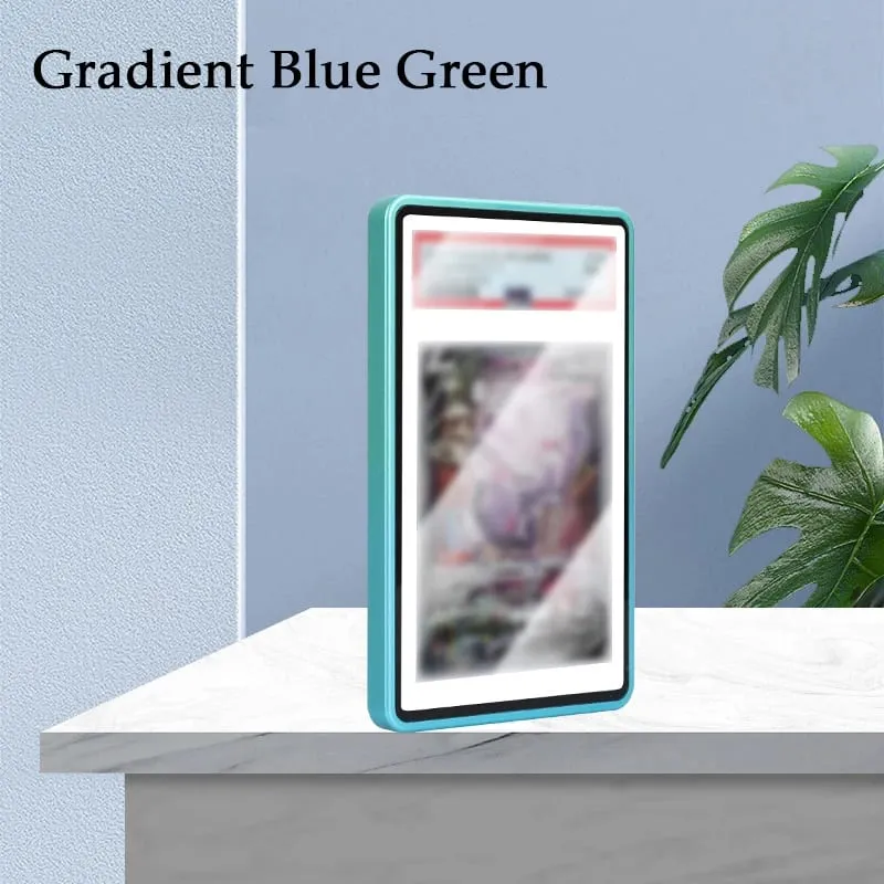 Casing Pelindung Kartu Bertingkat Aloi Aluminium Warna Gradien untuk Tempat Pajangan Bumper Kartu Perdagangan Tahan Gores UV & BGS PSA/BGS