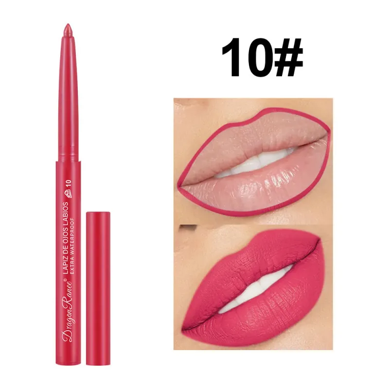 Lip Liner Αδιάβροχο μακράς διαρκείας Hook Line Lip Pencil Matte Beginner Automatic Lip Liner Bean Ενυδατικό Αντικολλητικό Cup Lips