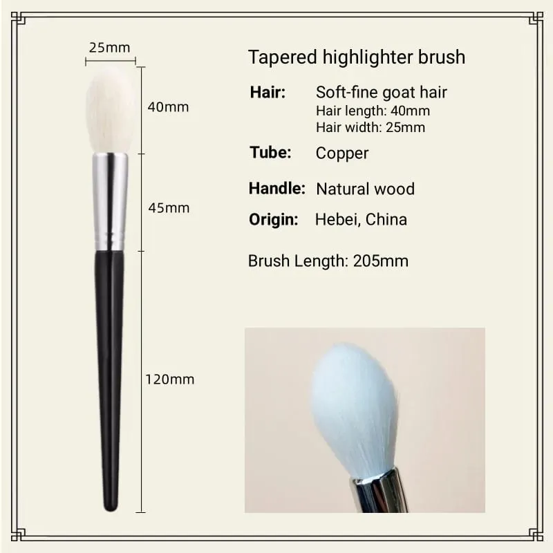 Highlighter Brush Makeup Natural Goat Hair Blending Blusher Make Up Brushes Εργαλεία ομορφιάς