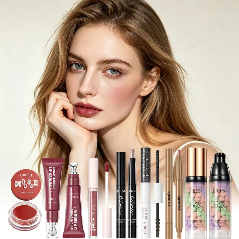 Σετ μακιγιάζ 7 τεμαχίων lip gloss lip liner ρουζ σκιά ματιών primer μάσκαρα σετ μακιγιάζ Χριστουγεννιάτικο δώρο — image 7