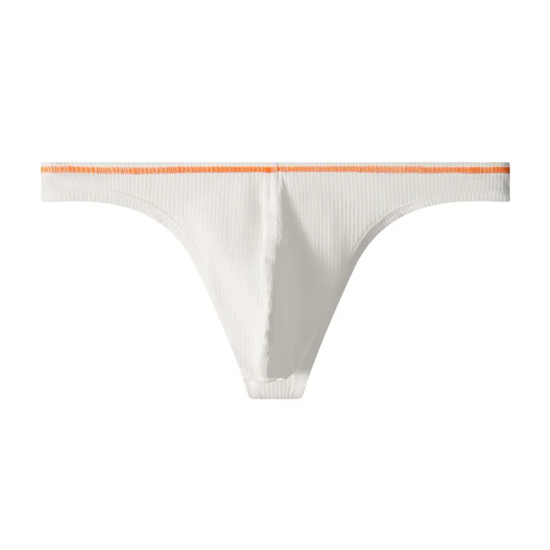 1pc Men Solid Thin Edge G-strings Sexy Thongs Elastic Low Rise U Convex Pouch Underwear Breathable Comfortable Panties
