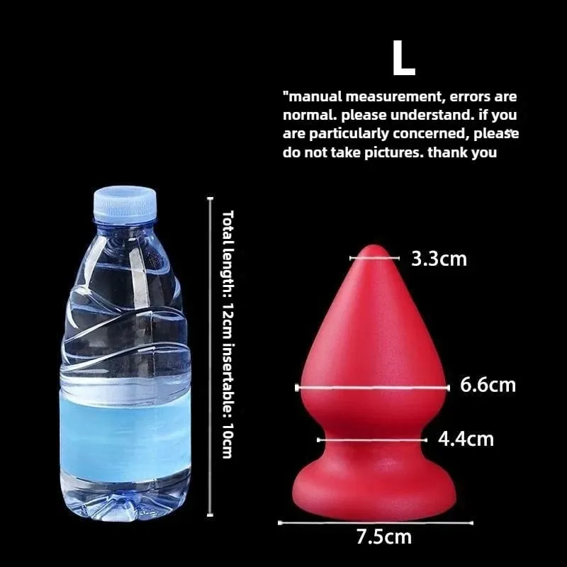 Huge Anal Plug Liquid Silicone Soft Conical Butt Plug Big Anal Dildos for Women Men G-spot /prostate Massage 18+ Sex Toys