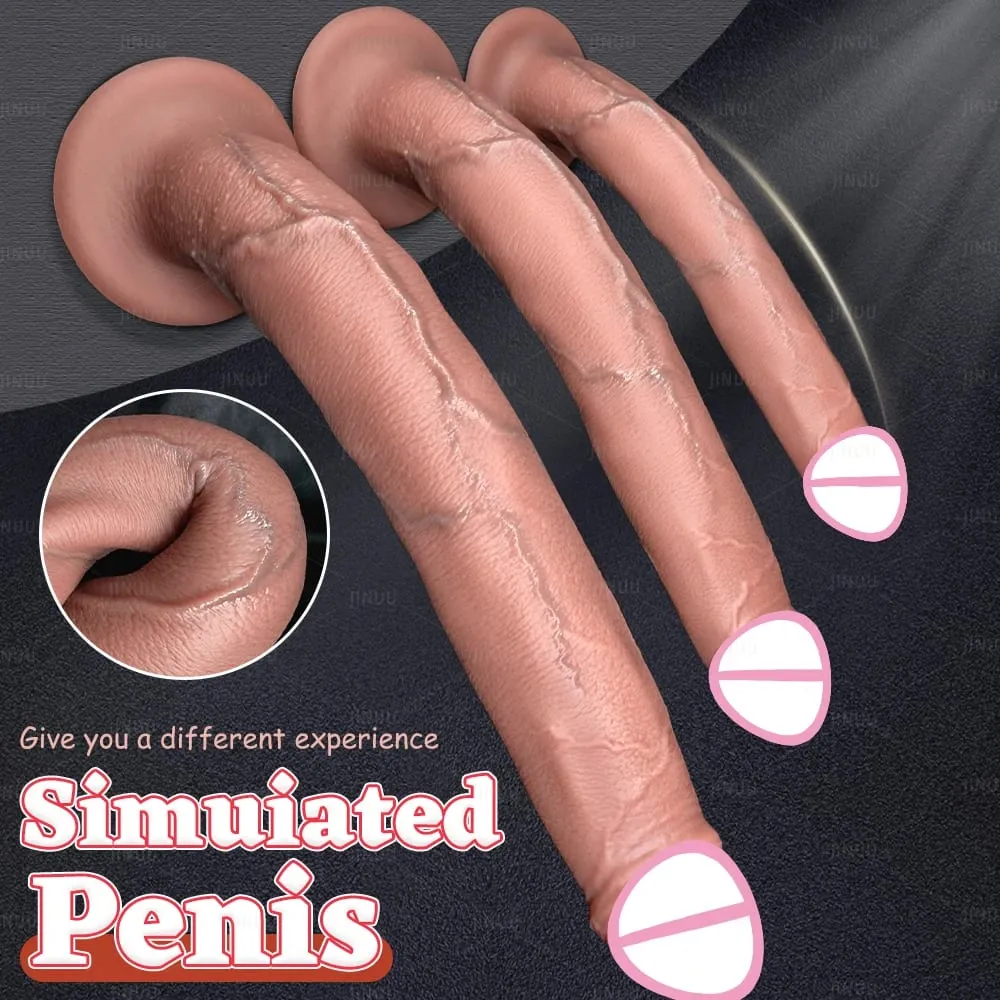 Realistic Long Dildo Anal Plug with Suction Cup Strap-on Penis Butt Plug Long Dick Sex Toys for Women men Phallus Anal Dilator