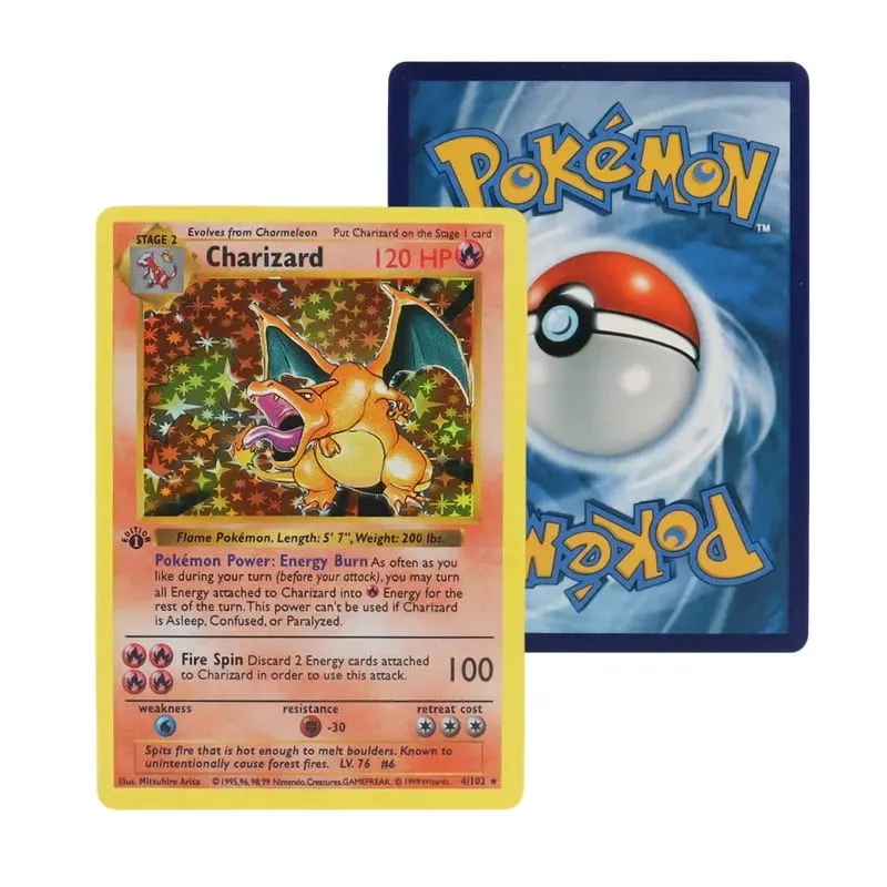 151Pcs/Box 1996 πρώτης γενιάς κάρτα Pokémon σπάνια Charizard Pikachu Mewtwo Blastoise Συλλεκτικά παιχνίδια καρτών αγγλική έκδοση