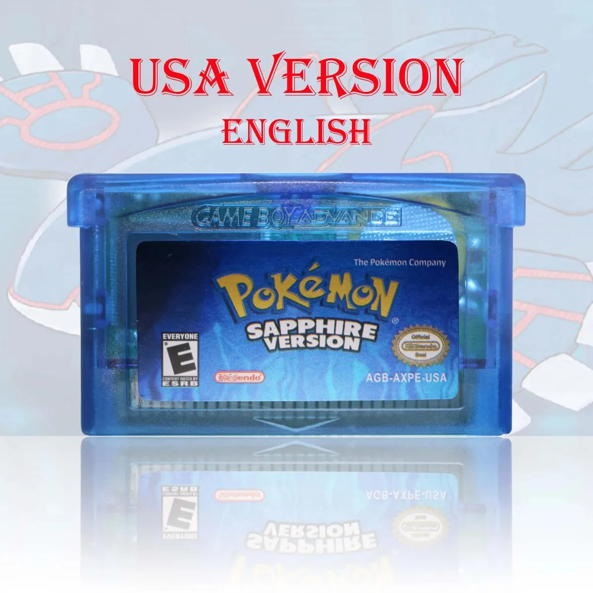GBC/GBA USA verzió Pokemon Blue/Crystal/Smaragd/Fire Red/Leaf Green Game Cartridge videojáték kártya kiváló minőségű akkumulátorral
