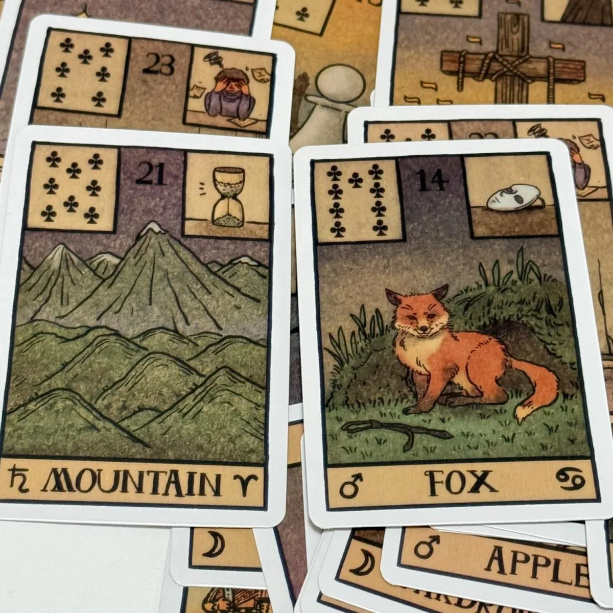 Akashic Eye Lenormand oracle kártyák 61 deck Modern Illustrated Oracle Cards