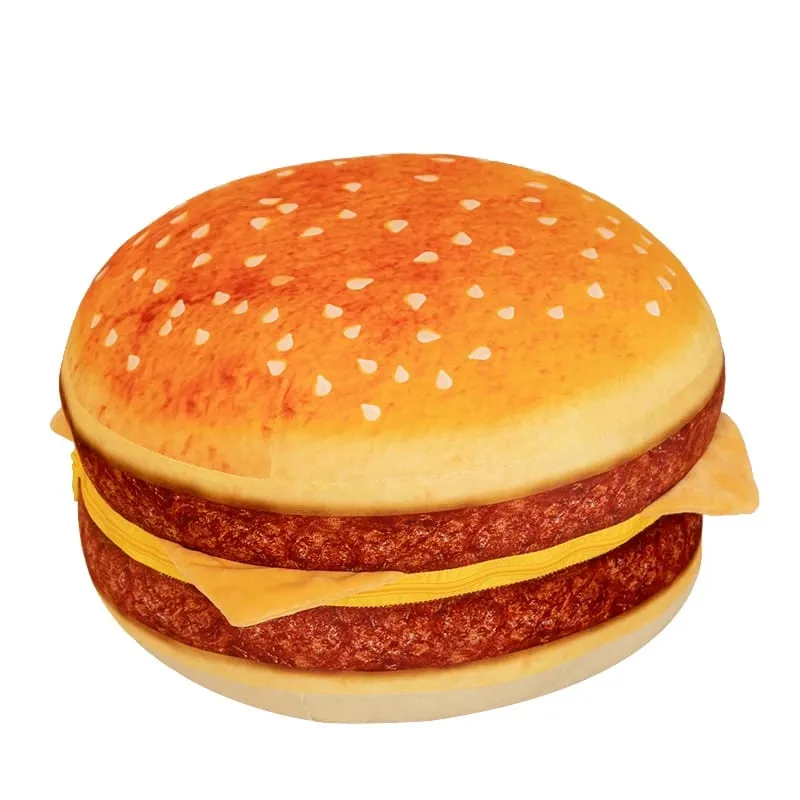 Bagong Creative Burger Plush Toy Soft Padded Plush Cushion Cute Hamburger Pillow Sofa Chair Cushion Boys Girls Kids Birthday Gift