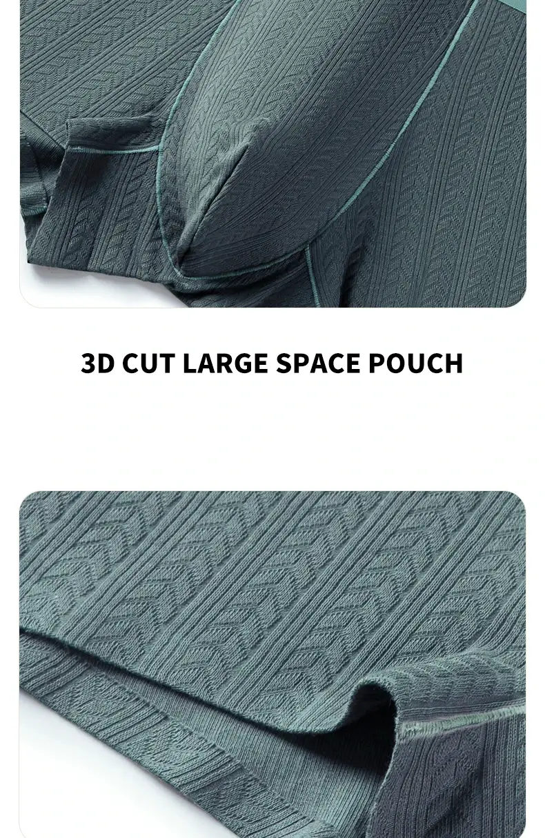 MiiOW 3Pcs Cotton Jacquard Fabric Men Boxershorts 7A Antibacterial Crotch Mens Panties Soft Comfortable Man Underwear Underpants