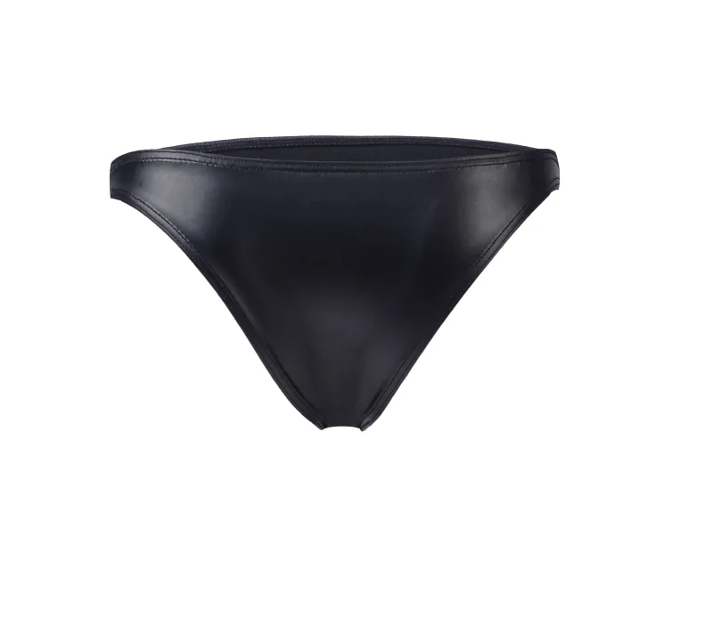 3pcs Men Bikini Faux Leather Briefs Underwear Man Sexy Mini Underpants Cuecas Butt-lifting Zipper Low Waist Male Sissy Panties — image 9