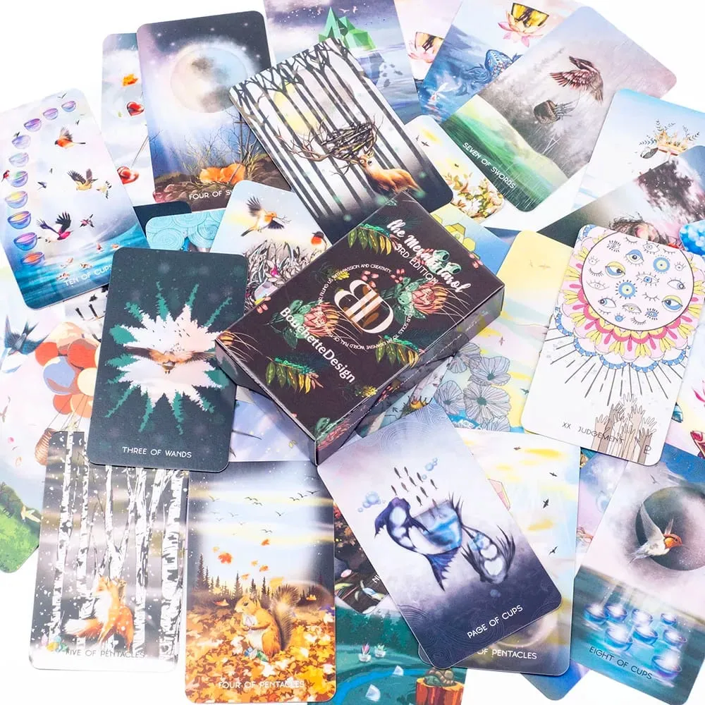 Mesahi Tarot 3rd Edition 79 Card Deck with Bouchette Design English Version Family And Friends Divination επιτραπέζιο παιχνίδι για πάρτι
