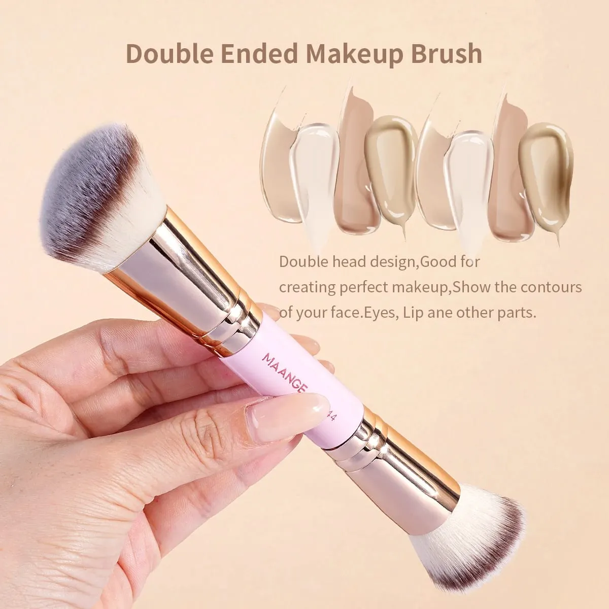 20 st Professionell Makeup Borste Set med förvaringspåse Foundation Brush Powder Brush Ögonskuggsborste Basic Makeup Borstar