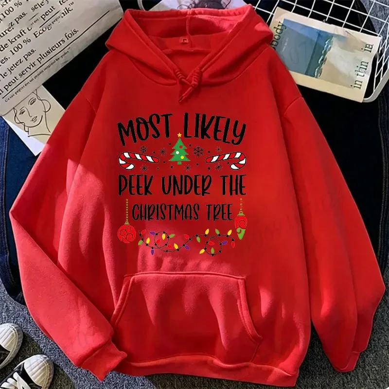 Sweat à capuche pour famille, le plus susceptible de noël, avec Slogan drôle, groupe, bonhomme en pain d'épice imprimé, haut de fête de vacances