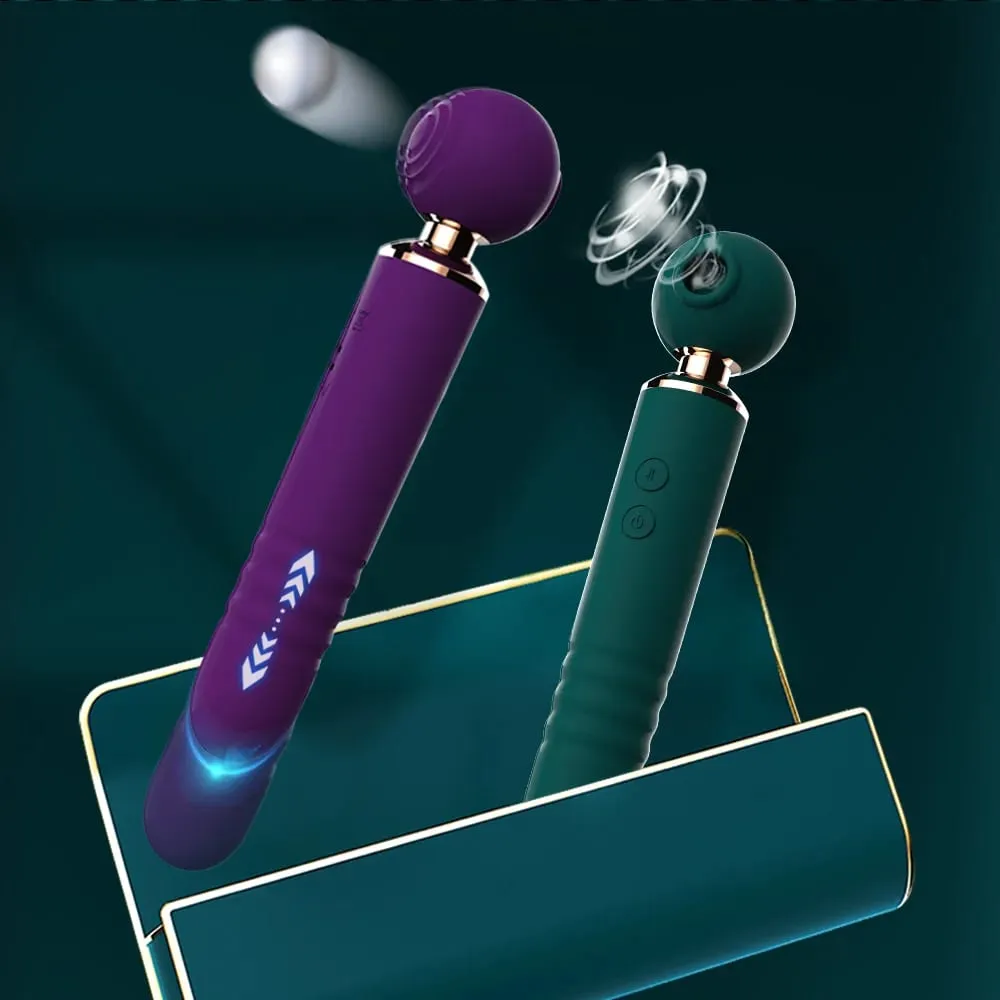 Powerful Av Magic Wand Vibrators For Women 3in1 Sex Toys Telescopic Dildo G Spot Stimulator Tapping Clitoris Sucker And Massager