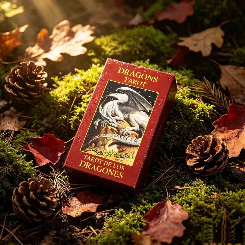 Sárkányok Tarot Kártyák 78 Tarot Pakli Mitikus Dragon Art Jóslás Társasjáték Lelki útmutatás kártyák Tarot gyűjtőknek
