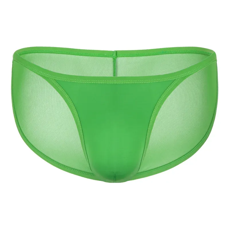 Men's Underwear Transparent Breathable Panties Male Low-waist High Fork Briefs
