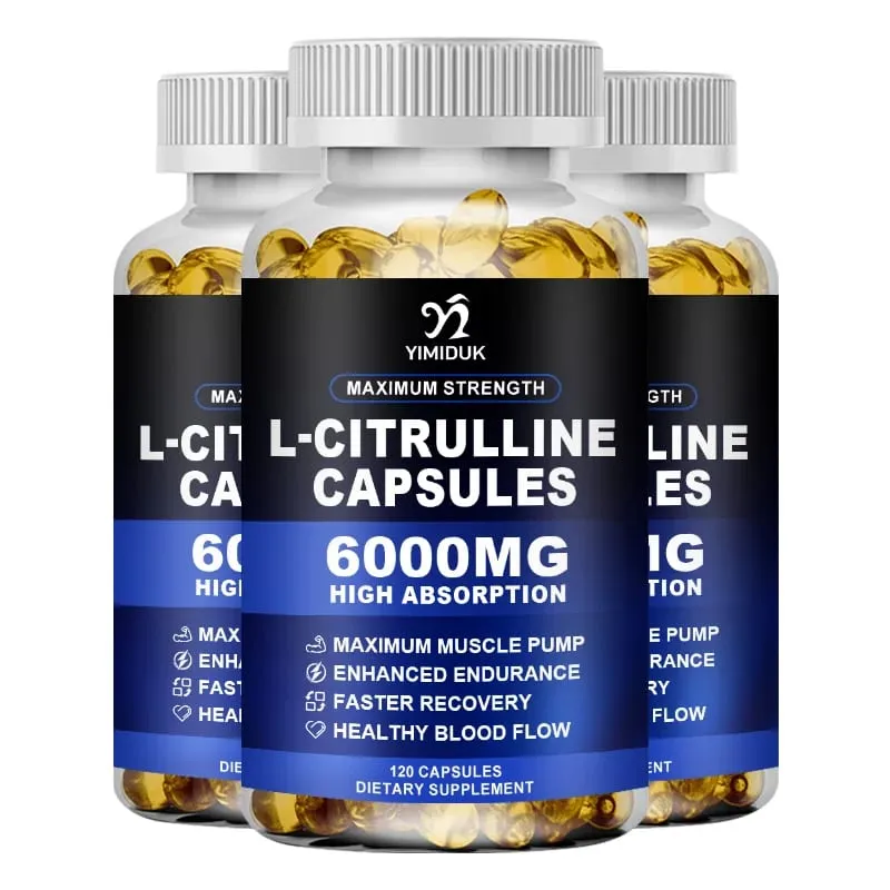 Κάψουλες L-Citrulline Μέγιστης Αντοχής Υποστηρίζουν τα Αιμοφόρα αγγεία Αντοχή Μυϊκό Πόνο για Bodybuilding & Προπόνηση Ενδυνάμωσης
