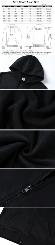 Anime Hunter X Hunter Phantom Troupe Spider Logo Zipper Hoodies Men's Zip Up Hooded Sweatshirts Long Sleeves Pullovers Jackets
