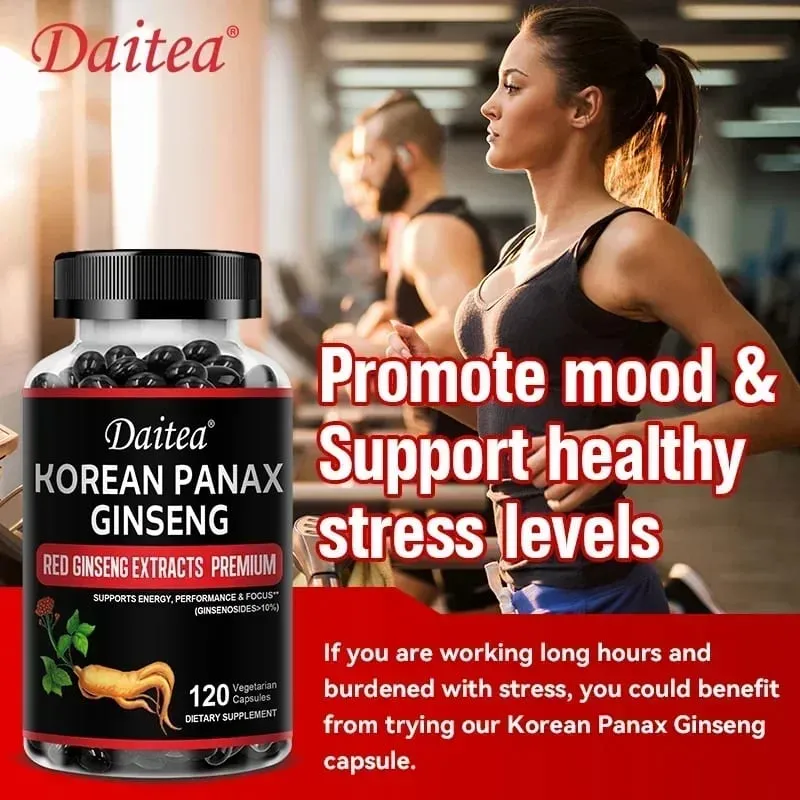 Korean Red Ginseng Capsules-1000 Mg Pinapalakas ang Energy Endurance Athletic Performance at Muscle Strength Supports Immune Health