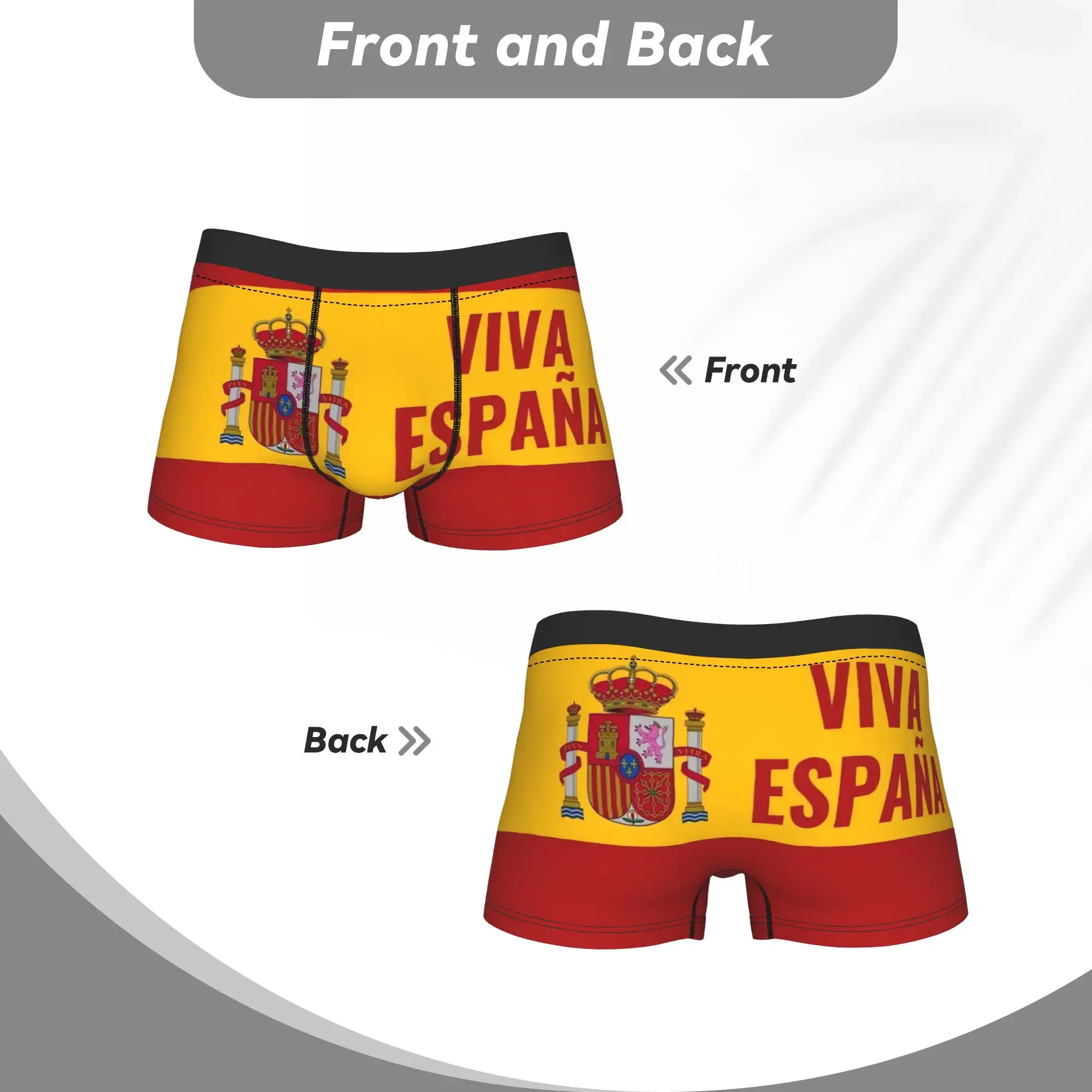 Spain Vox Flag Underwear Men Shorts Briefs Breathable Boxershorts Hot Sale Customs Oversize Underpants