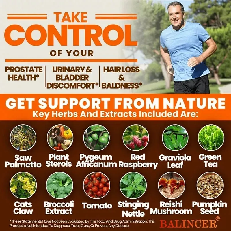 Prostate Supplements for Men - Men's Health Supplements for Prostate Health Hair Urinary Health Bladder and Urinary Issues