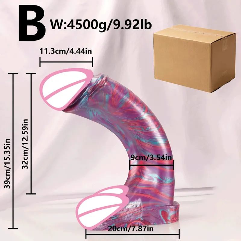 Super Realistic Huge Dildo Thick Soft Silicone Penis Suction Cup Suitable for Vaginal Insertion Adult Sex Toys for Women Men Gay