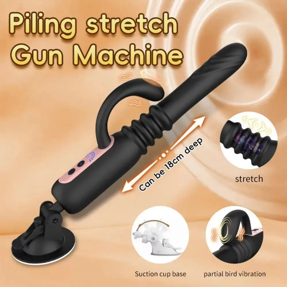 7 Telescopic Sex Machine Thrusting Dildo Vibrator 30MM Auto Stretch Rechargeable With Suction Cup Adult Sex Toys for Women
