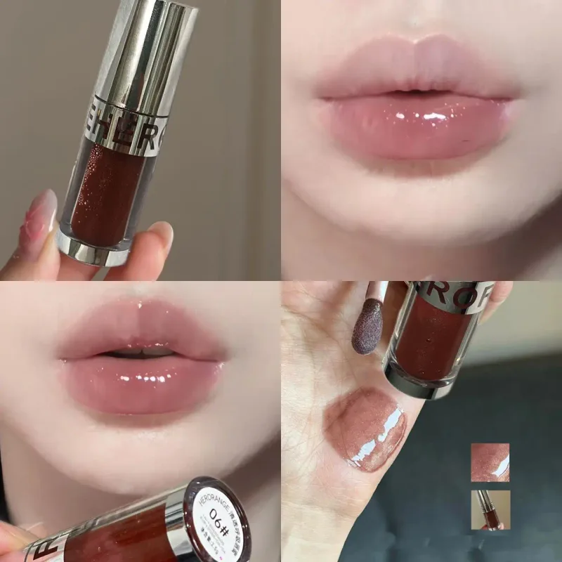 Herorange Clear נושמת Mirror Lip Gloss ברק לחות מים ברק לאורך זמן גלייז שפתיים יומית נוער חוצה גבולות