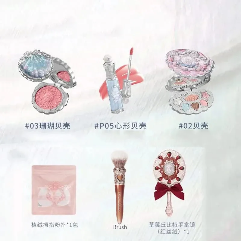 Flowernows All-in-One Set איפור מתנות צלליות סומק קונסילר & Lip Glaze Flower Know Kit Full Maquillage Professionnelle