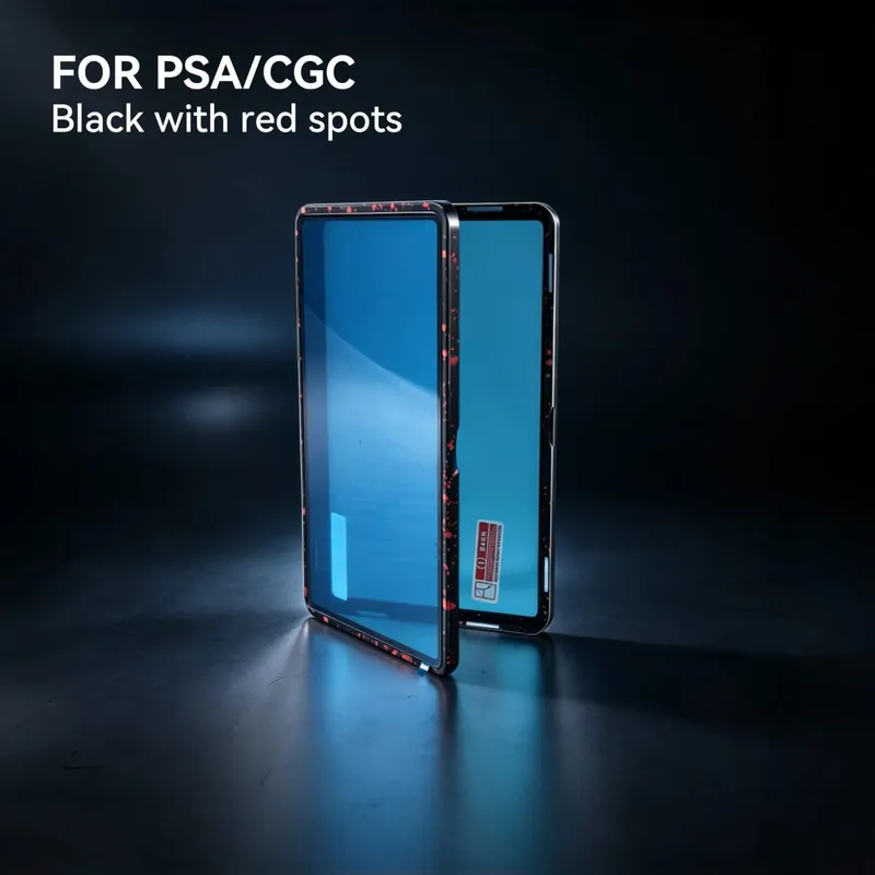 Casing Pelindung Kartu Bertingkat Aloi Aluminium Warna Gradien untuk Tempat Pajangan Bumper Kartu Perdagangan Tahan Gores UV & BGS PSA/BGS