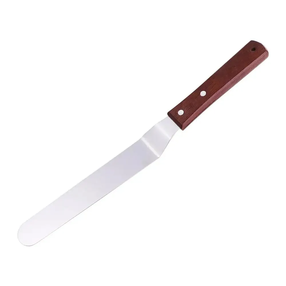 Kitchen Gadgets Stainless Steel Butter Scraper 8 Inch Comfortable Grip Cake Icing Spatula Rust-proof Jam Spreader Bread