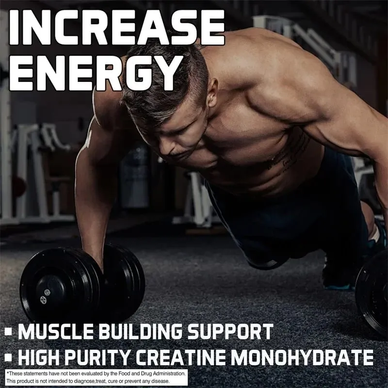 Creatine Monohydrate - Build Lean Muscle Improve Endurance and Overall Muscle Health Enhance Athletic Performance Non-GMOSupp