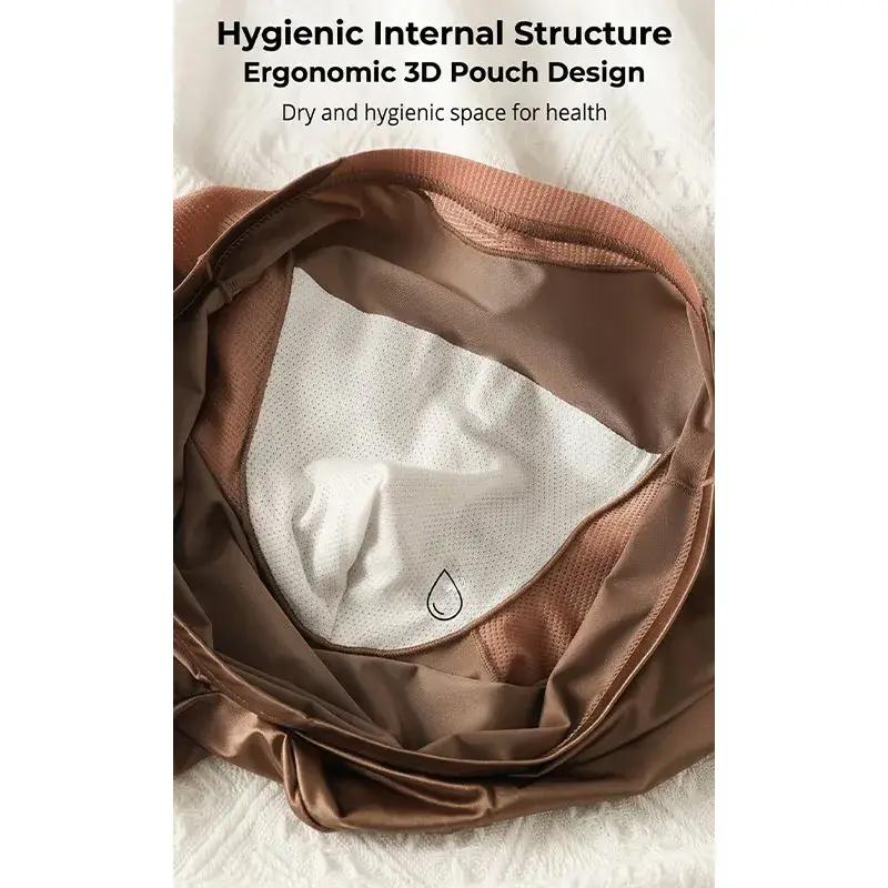 Luxury Satin-like Ice Silk Underwear Cool Breathable Double-side Mesh Men's Panties High Elastic Seamless Lingeries Men's Shorts