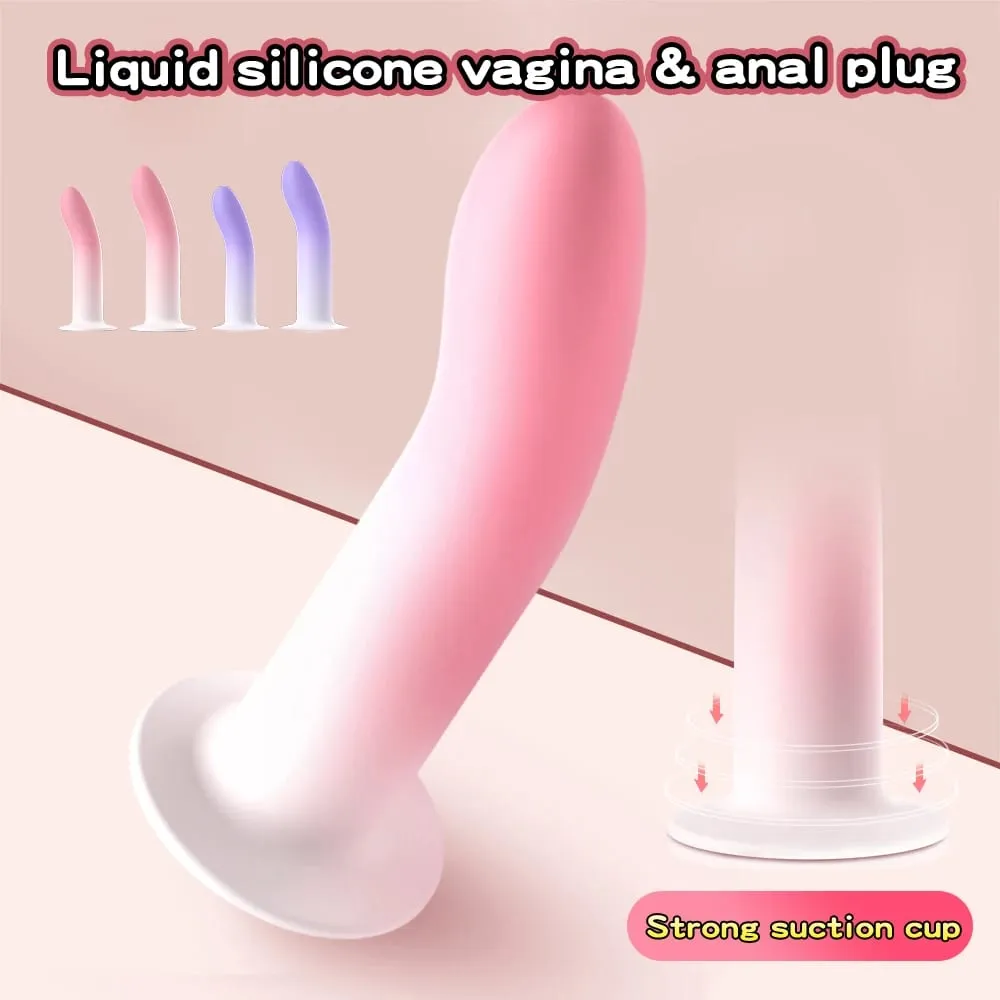 דילדו סיליקון נוזלי גמיש למתחילים G Spot כלי עיסוי אישי כוס יניקה פקק אנאלי לעיסוי פרוזטה צעצוע מין נשי