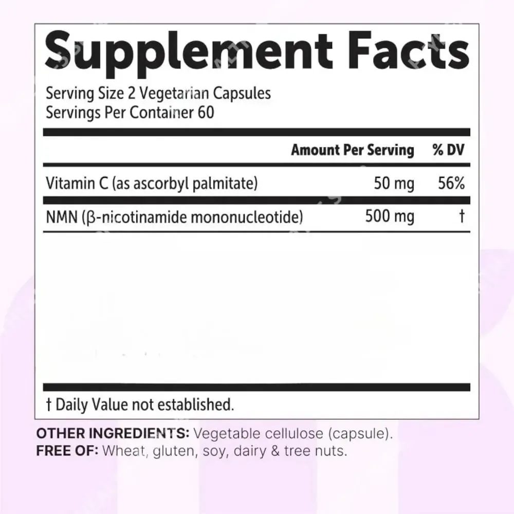 NMN Complex 1000mg ανά μερίδα 10-σε-1 NAD+ Precursor with Resveratrol CoQ10 120 Vegetarian Capsules Daily Support