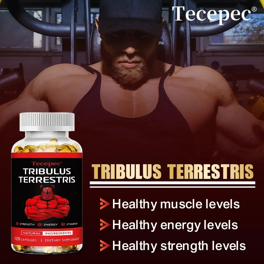 Tribulus Extract Capsules For Men - Extra Strength 6700 Mg - Energy Endurance & Natural Energy Non-GMO
