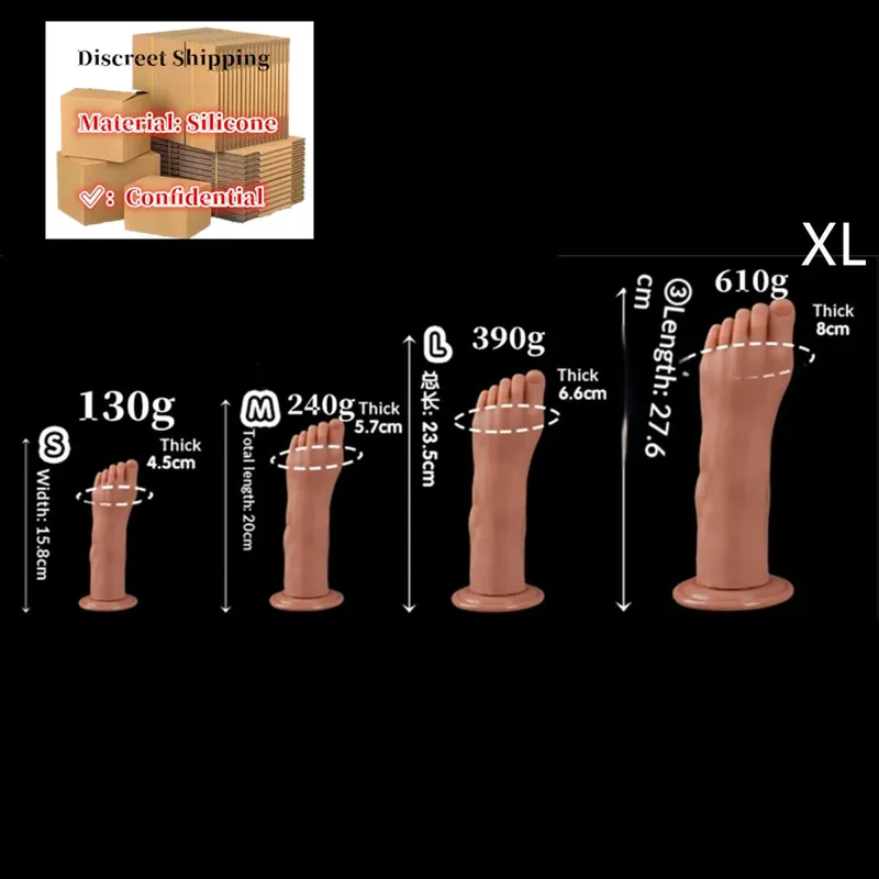Tapón Anal estilo pies, tapón Anal grande de silicona, consolador masturbador profundo, estimulador dilatador, consolador Anal, juguete sexual para adultos para mujeres