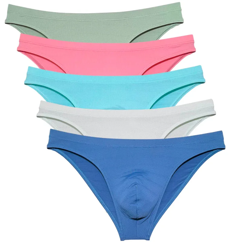 Ultrathin Briefs Men's Underwear Enhancing Pouch Male Bikini Low Rise Underpants Summmer Single Layer Everyday Comfort