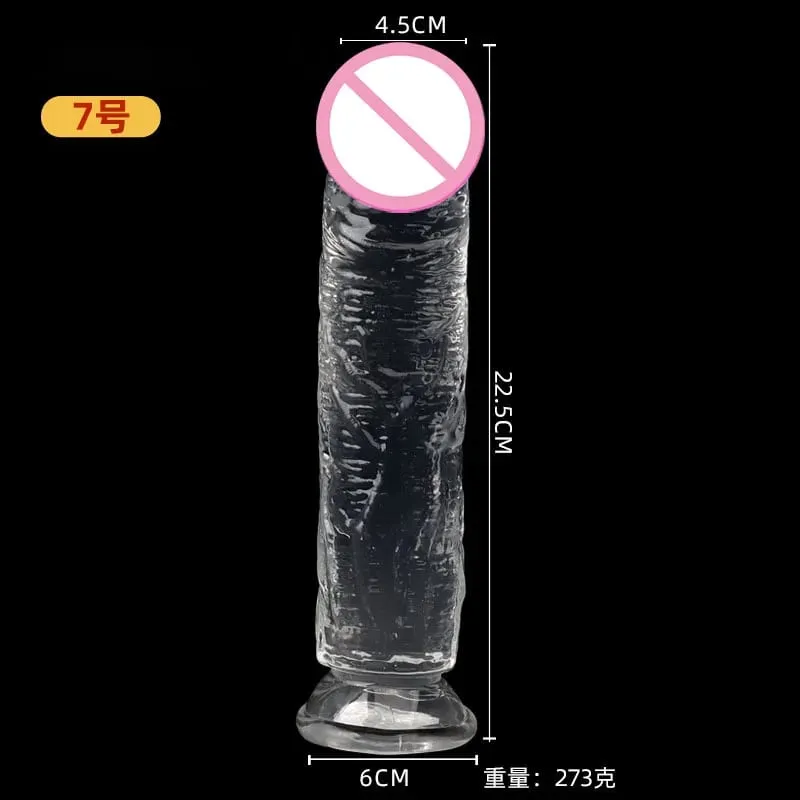 Ρεαλιστική βεντούζα πέους Dildo Jelly Dildo Big Dick Θηλυκός Αυνανιστής Κλειτορική Διέγερση Λεσβιακά σεξουαλικά παιχνίδια για γυναίκες 7 μεγεθών
