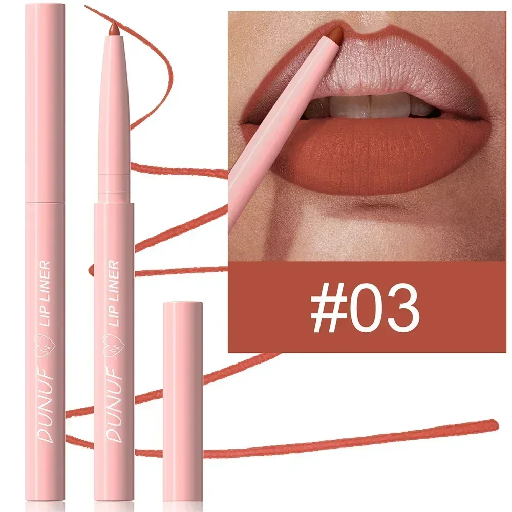 1Pc Tapered Nib Lip Liner Pencil Matte Plumping Lip Stain Lasting Waterproof Fine Lipstick Slim Lip Outline Contour Make Up Pink