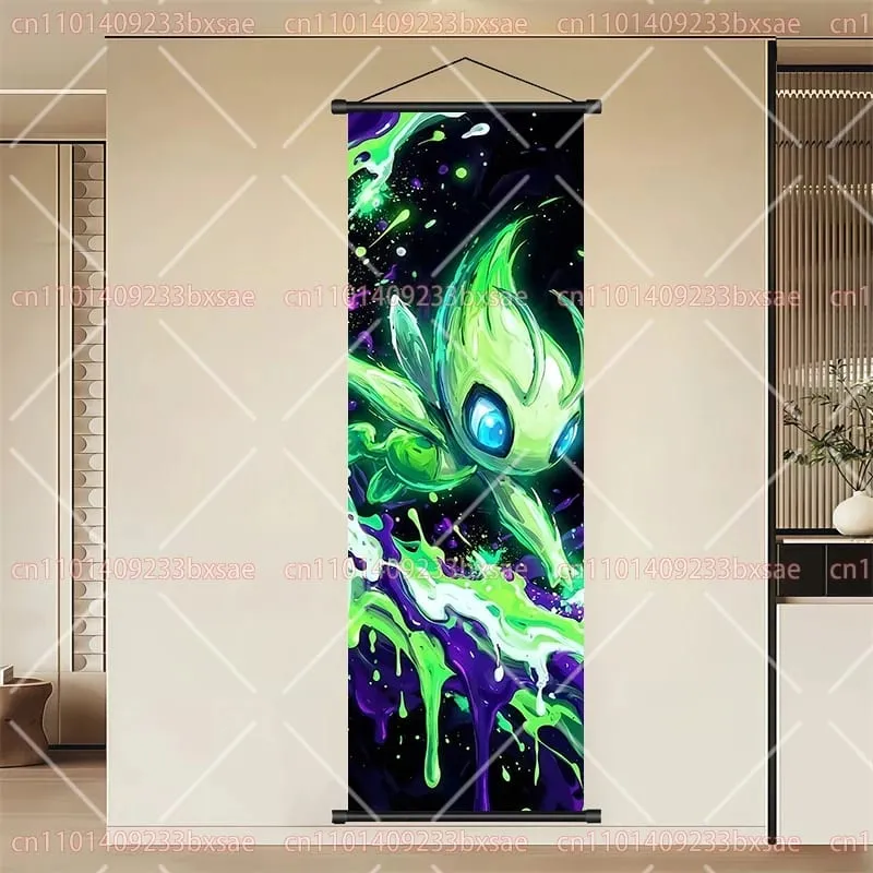 Pokémon Anime HD Scroll Painting Eevee Pikachu Suicune Charizard Mewtwo Διακόσμηση τοίχου με φόντο αφίσα Παιδικό δώρο
