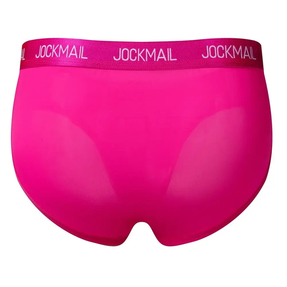 Jockmail Mens Underwear Low Waist Sexy Letter Sports Breathable Summer Ice Silk Briefs Big Bag Nylon Solid Color Man Panties