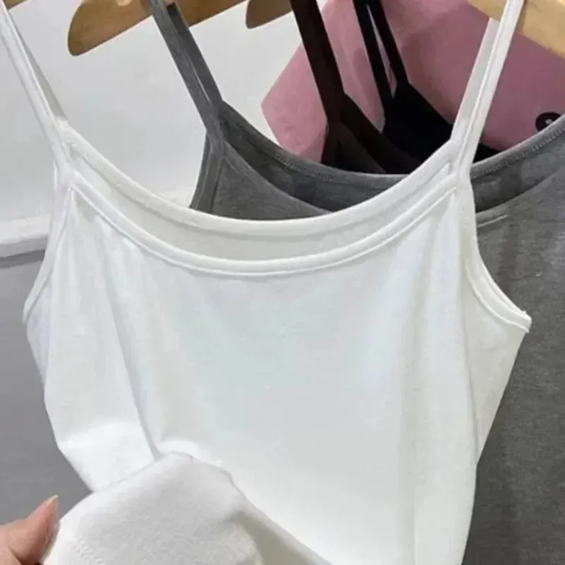 Basic Camisoles Γυναικείες Crop Tops Αμάνικο πουκάμισο Bralette Μπλούζες μονόχρωμο λουράκι Skinny γιλέκο Γυναικείο τανκ αδυνατίσματος Σουτιέν Εσώρουχα
